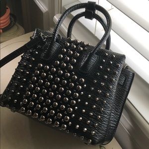 Mcm mini milla studded leather crossbody bag